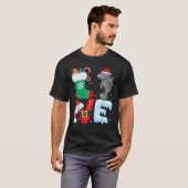 Manatee Weihnachtsmannmütze Xmas Lights Tree Manat T-Shirt (Vorne ganz)