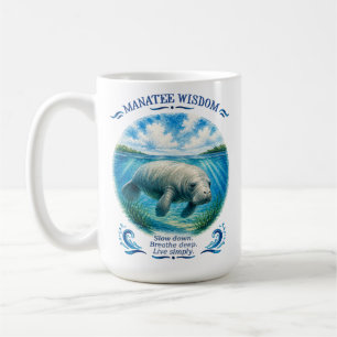Manatee-Weisheit unter dem tropischen Meer Kaffeetasse