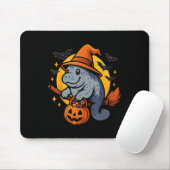 Manatee Witch Hat Pumpkin Halloween Soky Season Mousepad (Mit Mouse)