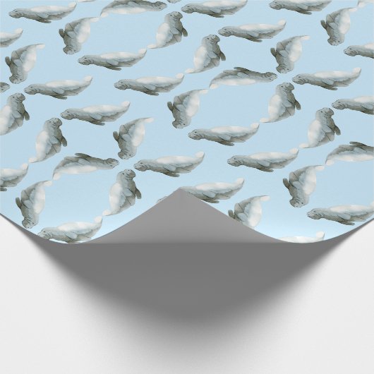 Manatee Wrapping Paper Geschenkpapier (Ecke)