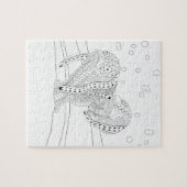 Manatees Adult Coloring Puzzle (Horizontal)