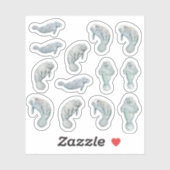 Manatees Custom Vinyl Sticker Sheet 3" (Blatt)