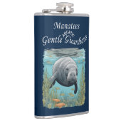 Manatees Gentle Aquatic Guardians Flachmann (Rechts)