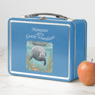 Manatees Gentle Aquatic Guardians Metall Brotdose