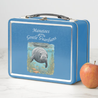 Manatees Gentle Aquatic Guardians Metall Brotdose