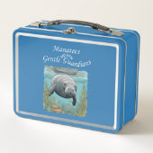Manatees Gentle Aquatic Guardians Metall Brotdose (Vorderseite)