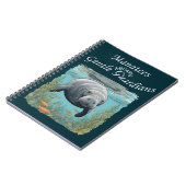 Manatees Gentle Aquatic Guardians Notizblock (Linke Seite)