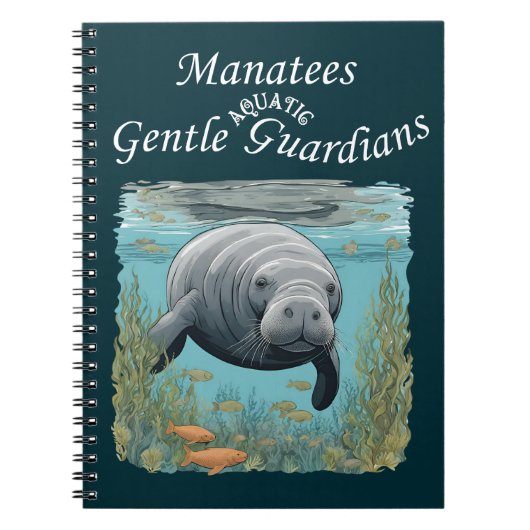 Manatees Gentle Aquatic Guardians Notizblock (Vorderseite)