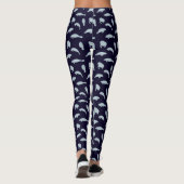 Manatees Niedlich Blue Gemustert Leggings (Rückseite)