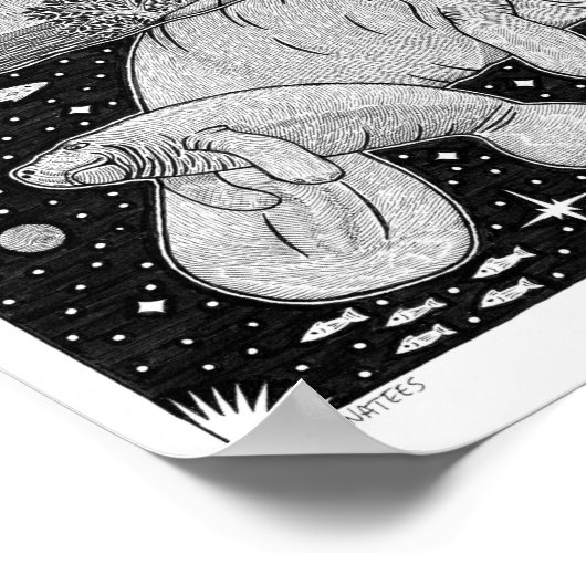 Manatees Poster (Ecke)