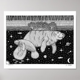 Manatees Poster
