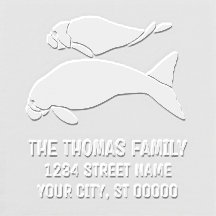 Manatees Silhouette Name Address