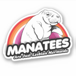 Manatees sind einfach lesbische Meerjungfrauen Aufkleber