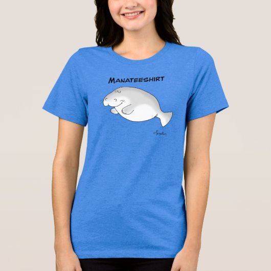 MANATEESHIRT von Sandra Boynton Tri-Blend Shirt (Vorderseite)