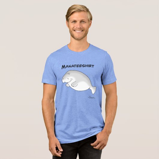 MANATEESHIRT von Sandra Boynton Tri-Blend Shirt (Vorderseite voll)