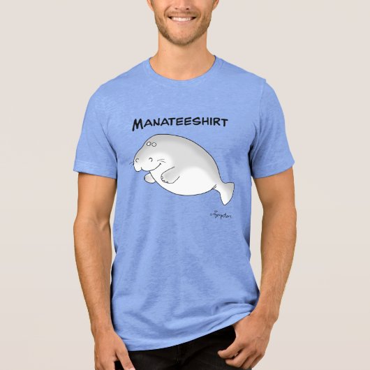 MANATEESHIRT von Sandra Boynton Tri-Blend Shirt (Vorderseite)