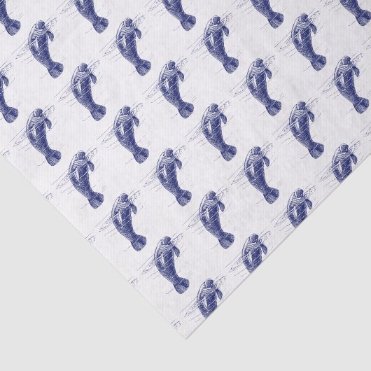 Manatefläche vom Zeichnend Wasser Seidenpapier (Ausschnitt)