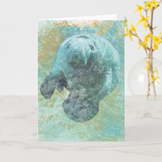 Manategemälde Karte (Gelbe Blume)