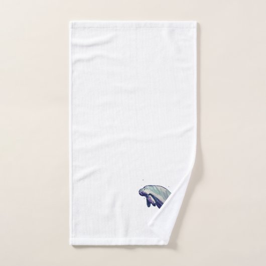 Manategemälde Wasserfarben Badetuch Set (Handtuch)