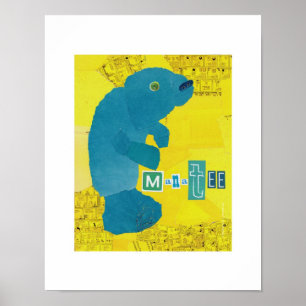 Manateprint Poster