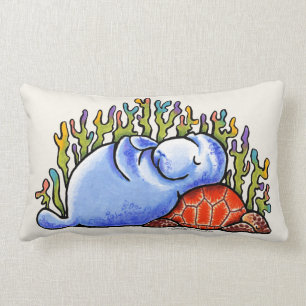 ManateSea Turtle Slumber Party Beach Sand Lendenkissen