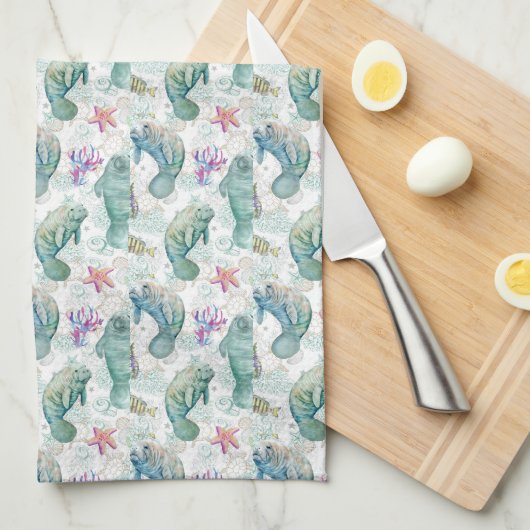 Manatess Kitchtuch Geschirrtuch (Viertel Falte)