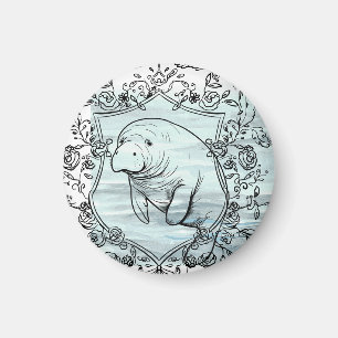 Manateure in Extravaganten Rahmen Magnet