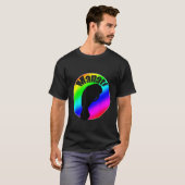 Manati Sea Cow in Rainbow with Lettering T-Shirt (Vorne ganz)