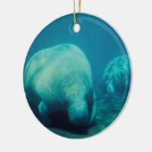 Manatis-Foto-Verzierung Keramik Ornament (Links)