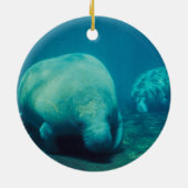 Manatis-Foto-Verzierung Keramik Ornament (Hinten)