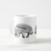 Manatis-Mutter mit der Kalb-Tasse Kaffeetasse (Vorderseite Links)