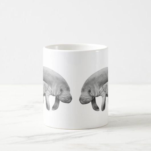 Manatis-Mutter mit der Kalb-Tasse Kaffeetasse (Mittel)