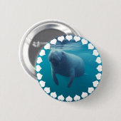 Manatis-runder Knopf Button (Vorne & Hinten)