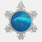 Manatis Schneeflocken Zinn-Ornament (Vorderseite)