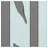 Manatis Stripes graues aquamarines Gewebe Stoff (Nahaufnahme)