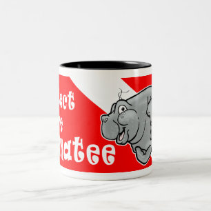 Manatis-Taucher-Kaffee-Tasse schützen das Manatis Zweifarbige Tasse