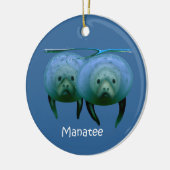 Manatis-Weihnachtsverzierung Keramik Ornament (Links)