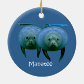 Manatis-Weihnachtsverzierung Keramik Ornament (Hinten)