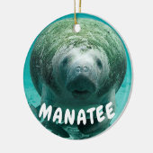 Manatisgesichts-Foto Keramik Ornament (Links)