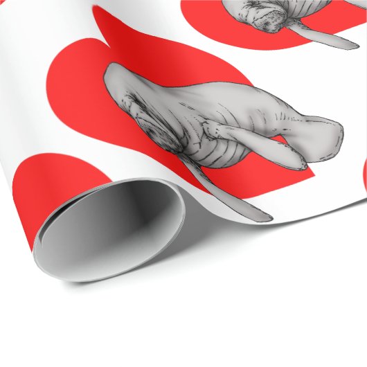 Manatiskunst Geschenkpapier (Rolleneckpunkt)