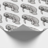 Manatiskunst Geschenkpapier (Ecke)