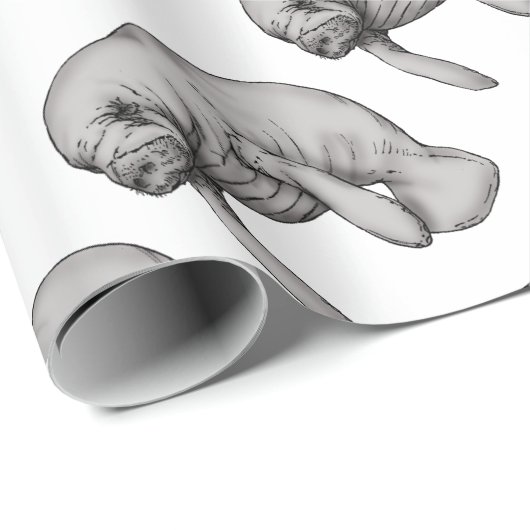 Manatiskunst Geschenkpapier (Rolleneckpunkt)