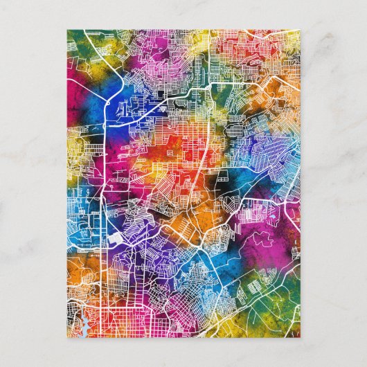 Manaus Brasilien City Map Postkarte (Vorderseite)