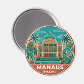 Manaus Brasilien Magnet (Vorderseite/Rückseite)