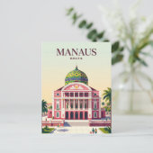 Manaus Brasilien Postkarte (Stehend Vorderseite)