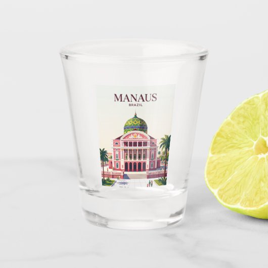 Manaus Brasilien Schnapsglas (Vorderseite)