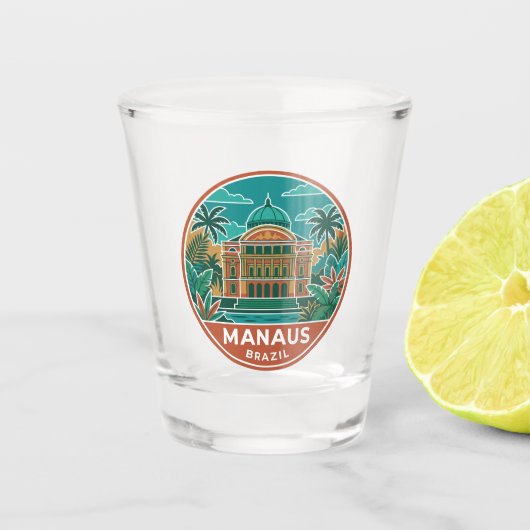 Manaus Brasilien Schnapsglas (Vorderseite)