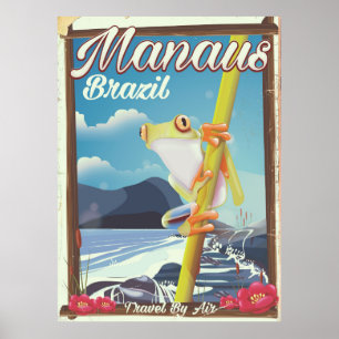 Manaus Brasilien Vintage-Reiseposter Poster