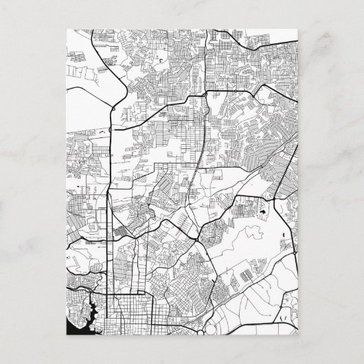 Manaus Brazil Map Postkarte (Vorderseite)