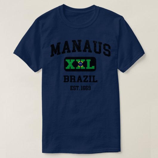 Manaus Brazil XXL Athletic design T-Shirt (Design vorne)